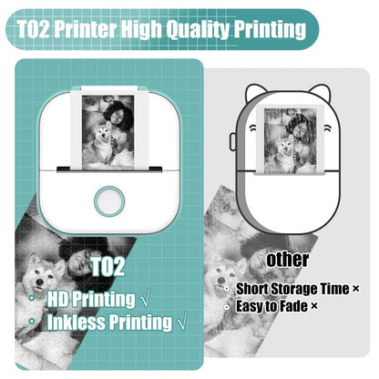 Compact Mini Photo Printer – Ink-Free Thermal Printing for On-the-Go
