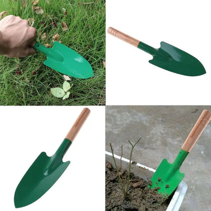 Garden Shovel with Wooden Handle | Durable Reinforced Design | Effortless for Loose Soil and Plants