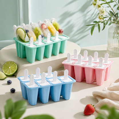 Homemade Frozen Treats Silicone Ice Pop Maker with Sticks