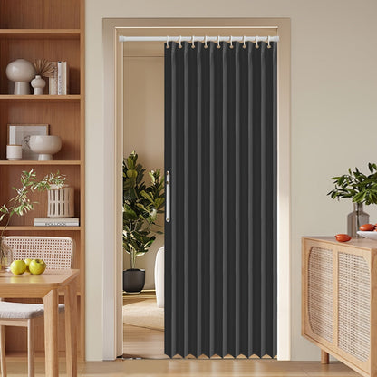 Colorful Magnetic Folding Curtain for Doors – Space-Saving Divider, Washable Polyester