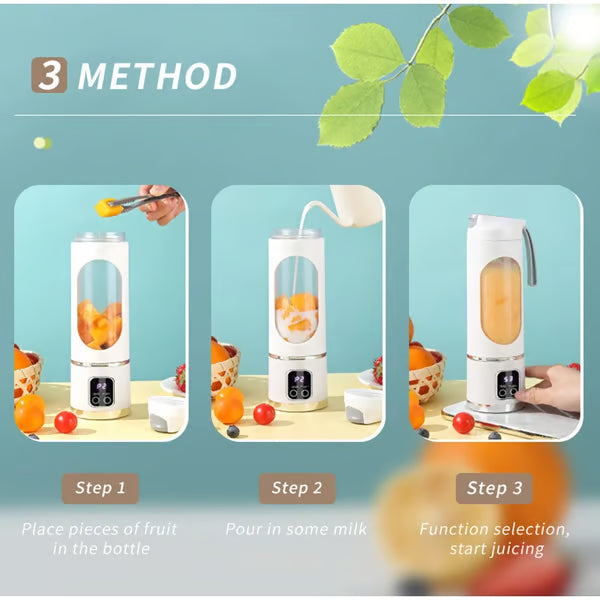 Smart Juicer Blender with Leak-Proof Design and LED for Smoothies and Baby Food