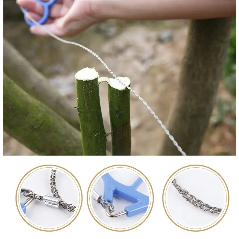 Lightweight Wire Saw for Effortless Outdoor Branch Cutting