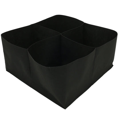 Raised Garden Bag with 8 Compartments | Black Felt Material | 180x90x30 cm