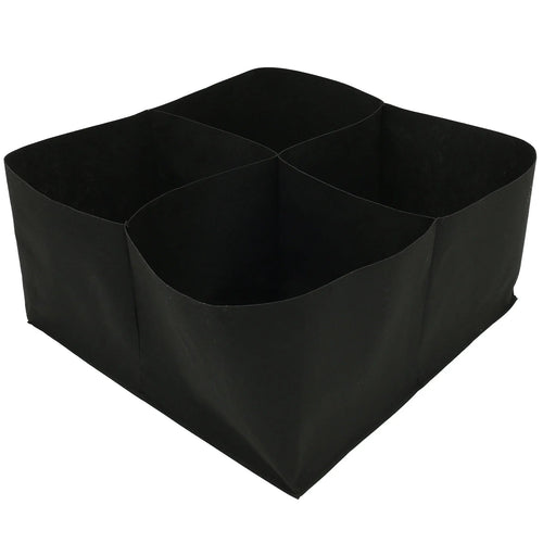 Raised Garden Bag with 8 Compartments | Black Felt Material | 180x90x30 cm