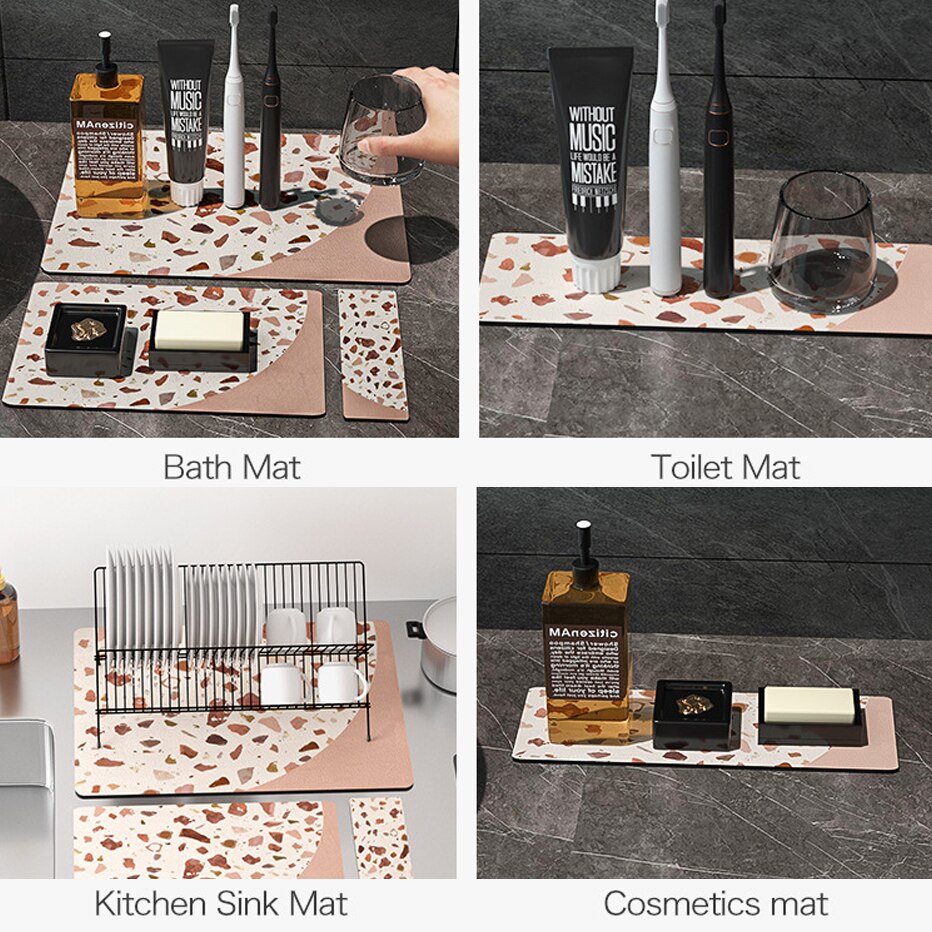 Premium Drying Mat for Kitchen Dishes – Non-Slip & Versatile