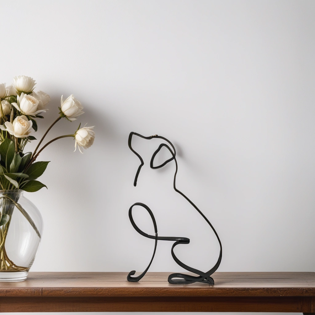 Sculpted Elegance: Modern Canine Art Pieces