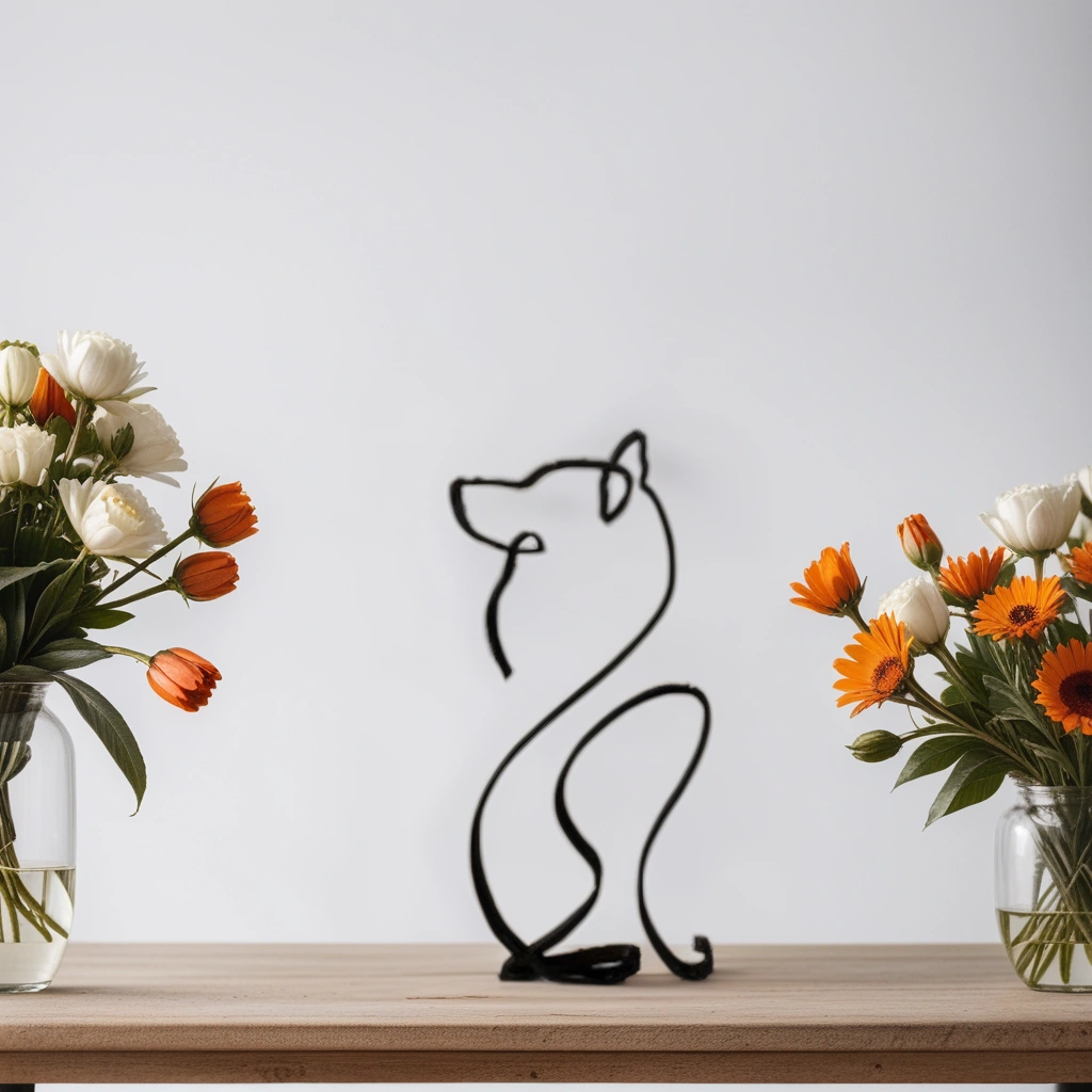 Sculpted Elegance: Modern Canine Art Pieces
