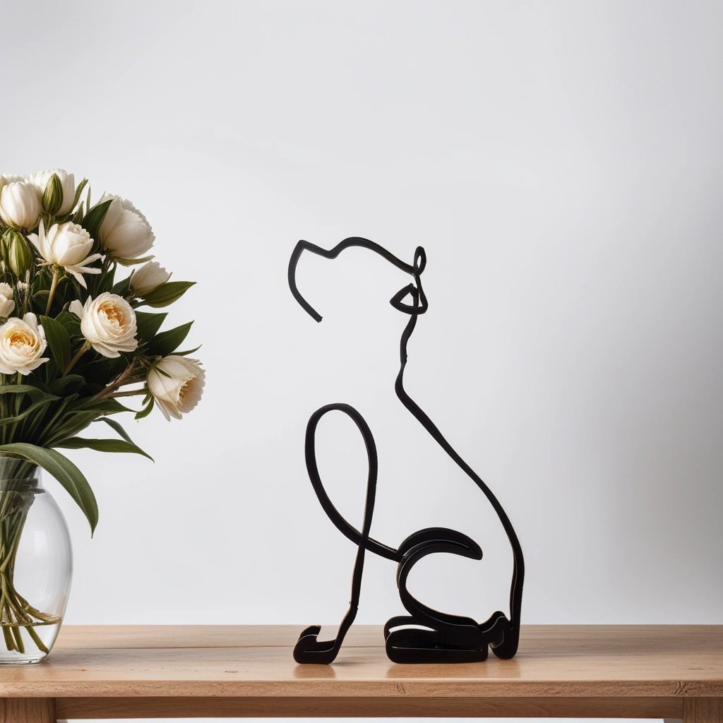Sculpted Elegance: Modern Canine Art Pieces