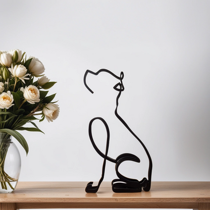 Sculpted Elegance: Modern Canine Art Pieces