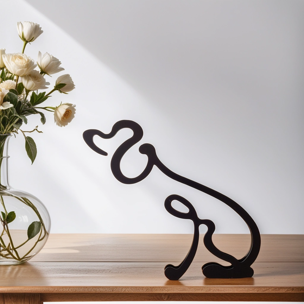 Sculpted Elegance: Modern Canine Art Pieces
