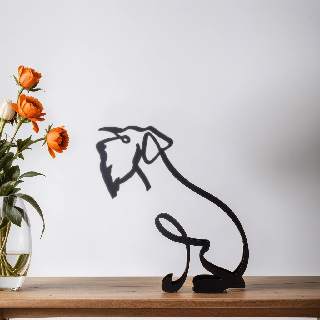 Sculpted Elegance: Modern Canine Art Pieces