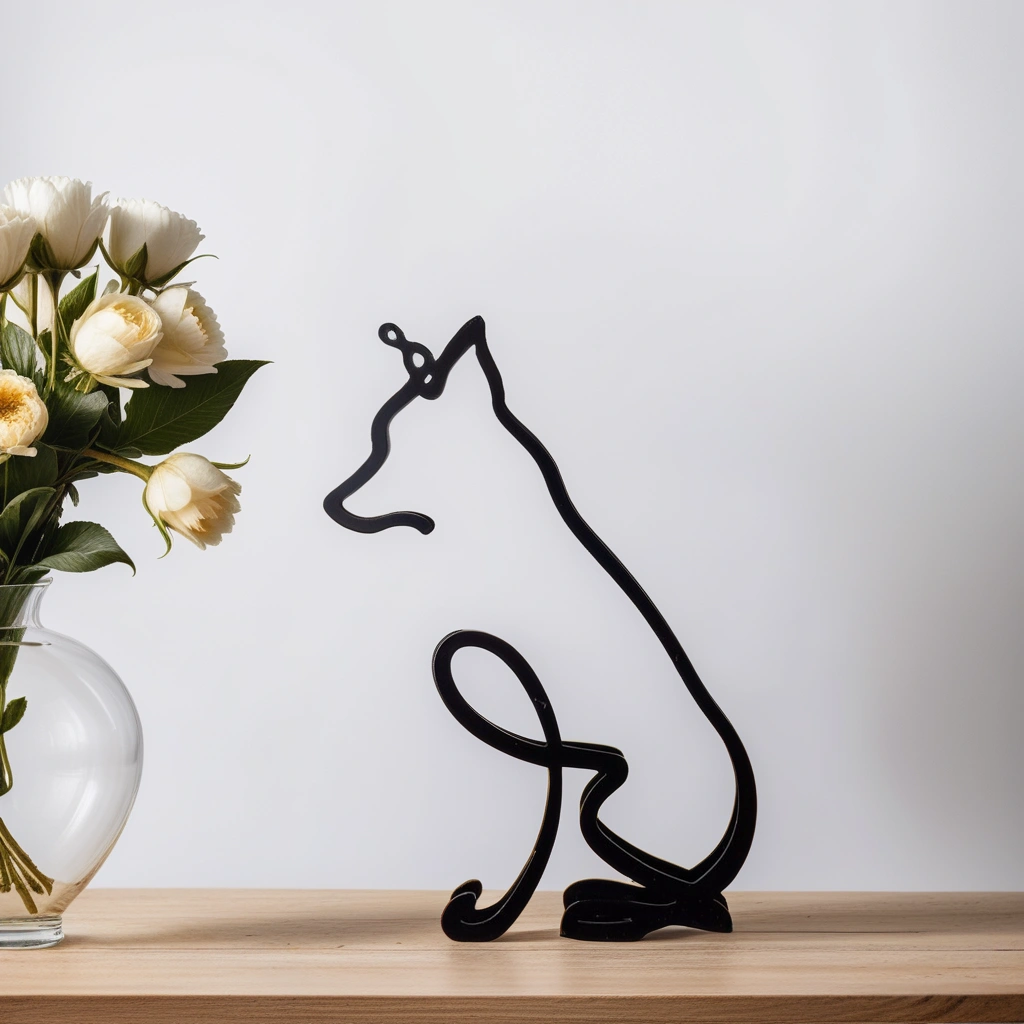 Sculpted Elegance: Modern Canine Art Pieces