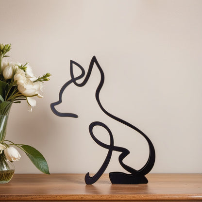 Sculpted Elegance: Modern Canine Art Pieces