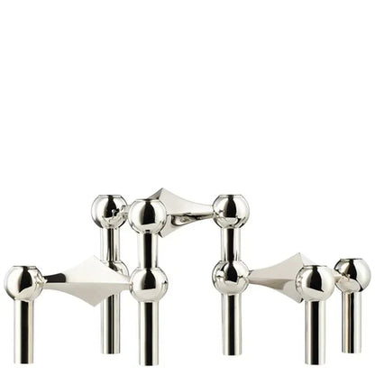 Abstract Metal Candle Holder – Unique Molecular Design Accent