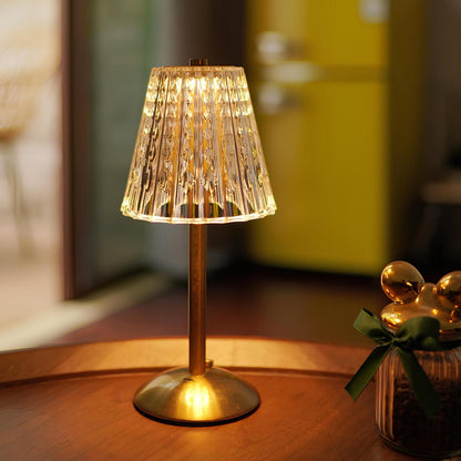 Touch-Controlled Crystal Table Lamp – Cordless and Rechargeable
