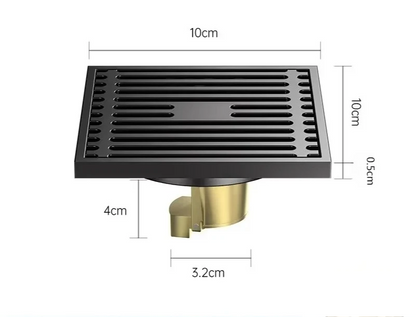 Square Stainless Steel Floor Drain - AquaShield Design