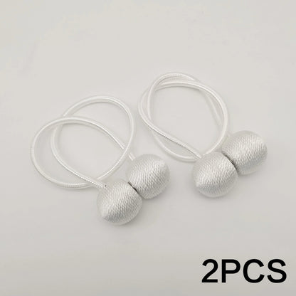 Magnetic Curtain Holders Set of 2 | Modern Design with Adjustable Cords for Living Room and Bedroom Curtains