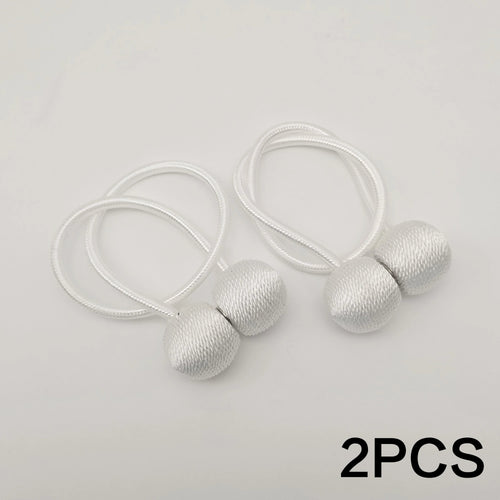 Magnetic Curtain Holders Set of 2 | Modern Design with Adjustable Cords for Living Room and Bedroom Curtains