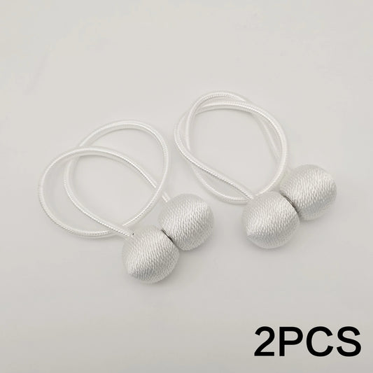 Magnetic Curtain Holders Set of 2 | Modern Design with Adjustable Cords for Living Room and Bedroom Curtains