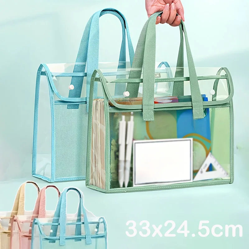 A4 Document Bag | Waterproof & Transparent | Spacious with Carry Handle