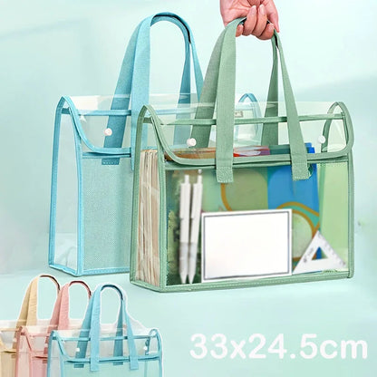 A4 Document Bag | Waterproof & Transparent | Spacious with Carry Handle