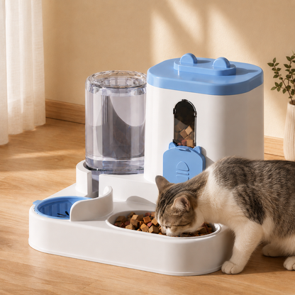 Pet Food and Water Dispenser for Dogs and Cats – Automatic Feeder