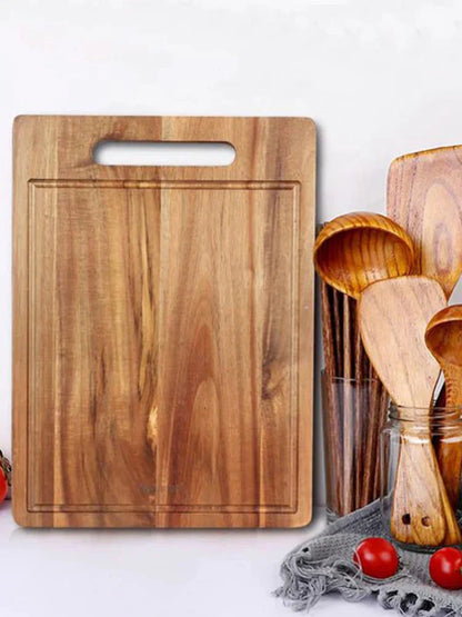 Premium Acacia Wood Chopping Board with Convenient Handle