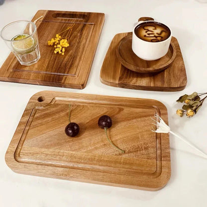 Premium Acacia Wood Chopping Board with Convenient Handle
