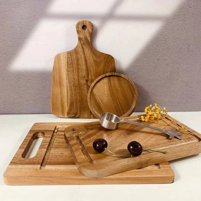 Premium Acacia Wood Chopping Board with Convenient Handle