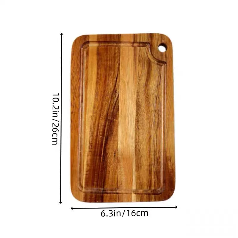 Premium Acacia Wood Chopping Board with Convenient Handle