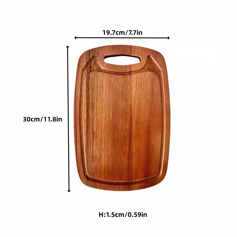 Premium Acacia Wood Chopping Board with Convenient Handle