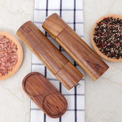 Salt and Pepper Mills Made of Acacia Wood