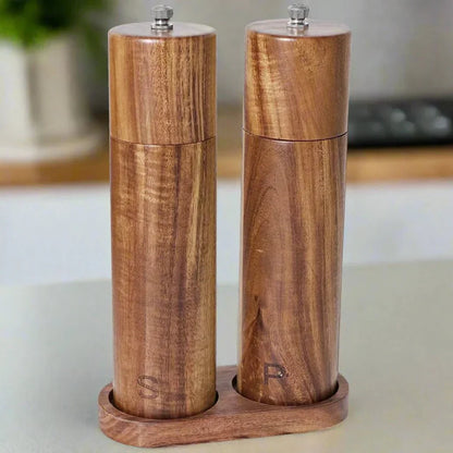 Salt and Pepper Mills Made of Acacia Wood