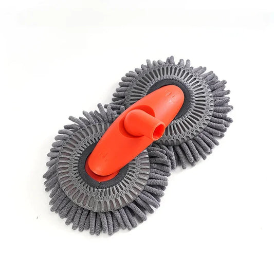 Car Wash Mop with Double Head Brush and 360° Rotation | Adjustable Aluminum Telescopic Handle 45–105 cm