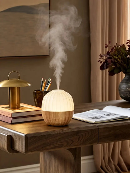 Nature-Inspired Ultrasonic Essential Oil Diffuser with LED Light