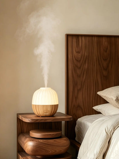 Nature-Inspired Ultrasonic Essential Oil Diffuser with LED Light