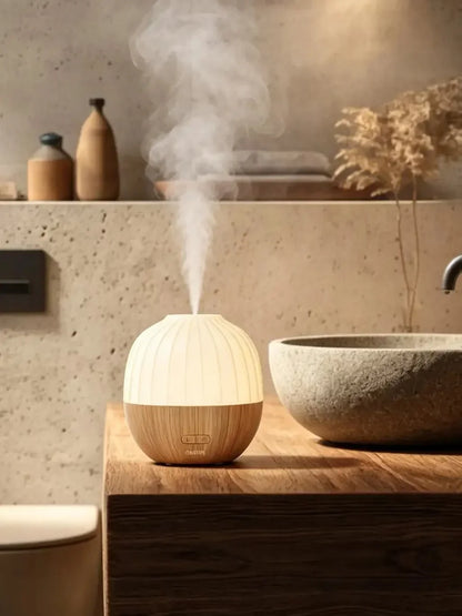 Nature-Inspired Ultrasonic Essential Oil Diffuser with LED Light