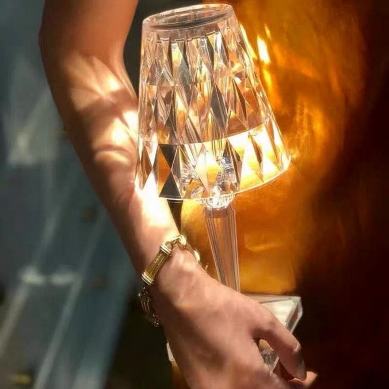 Crystal Design Acrylic Table Lamp – Stylish Lighting Fixture