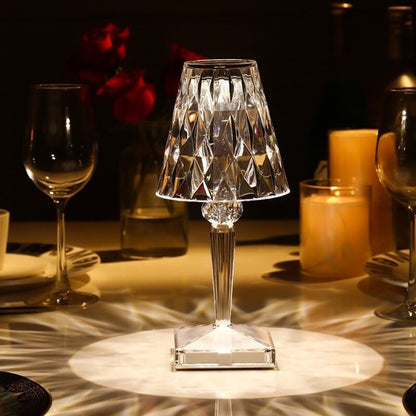 Crystal Design Acrylic Table Lamp – Stylish Lighting Fixture