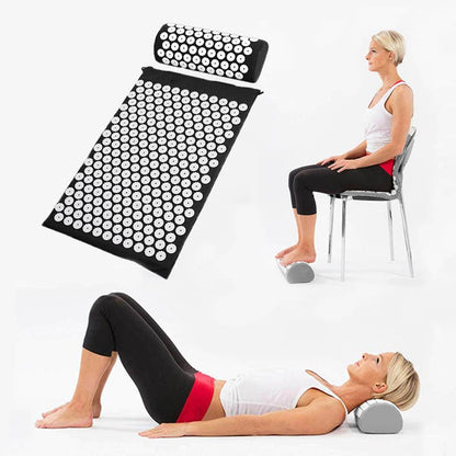 Acupressure Mat and Pillow Set for Relaxation and Therapy