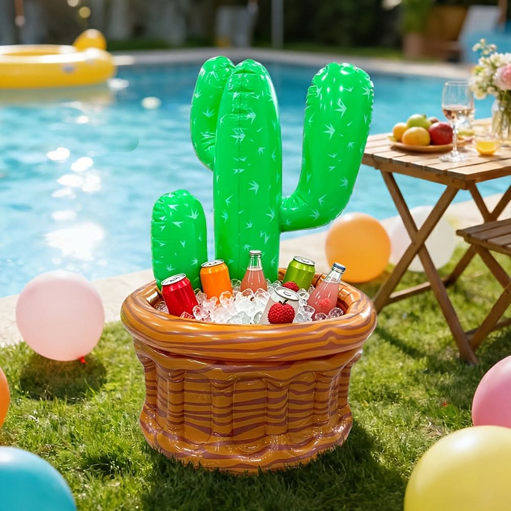 Inflatable Cactus Beverage Cooler for Parties