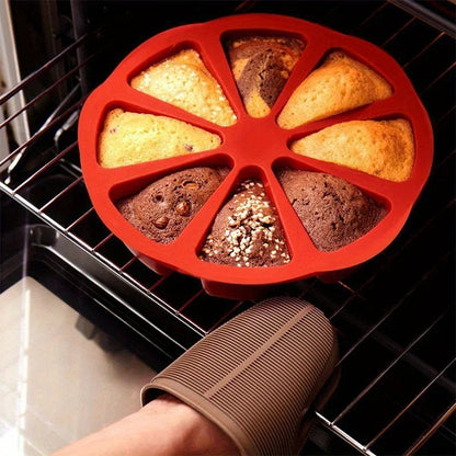 Flexible and Heat-Resistant Silicone Triangle Cake Mold - Non-Stick