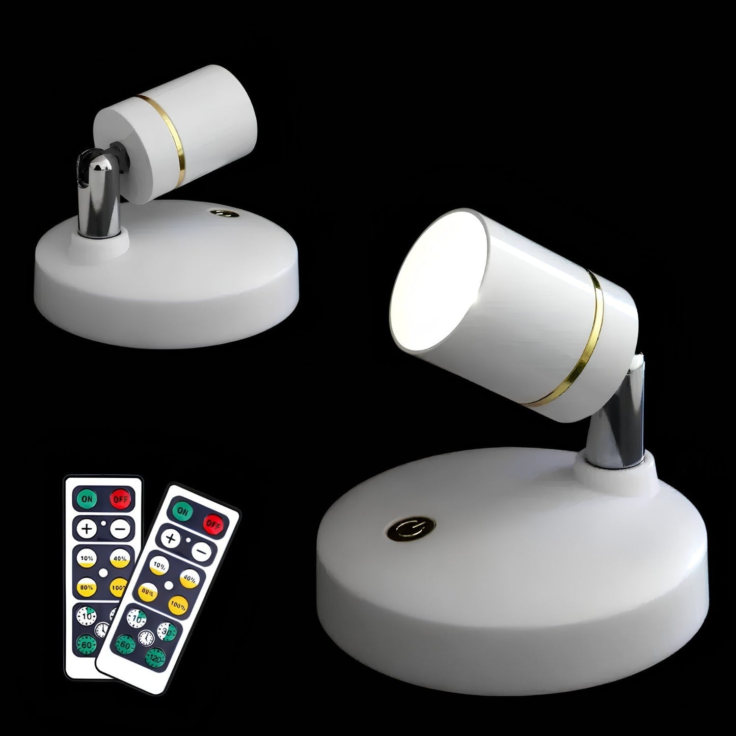 Swivel Head LED Spotlight Lamp with Timer and Remote – Portable Design