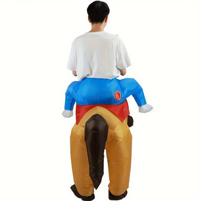 Inflatable Horse Costume for Adults in Jazz Cowboy Style – Animal Theme, Ideal for Carnival and Parties