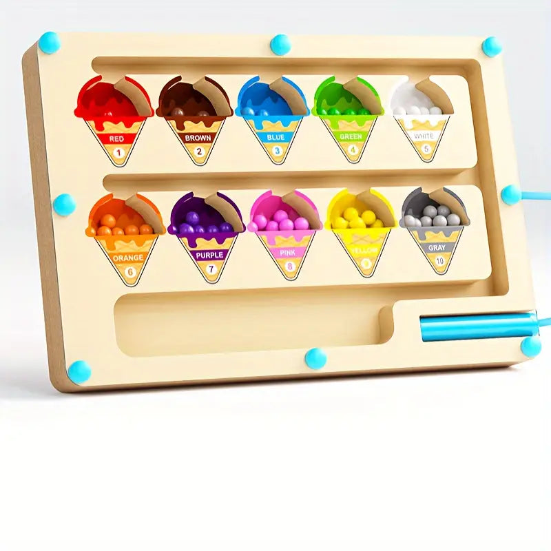 Magnetic Ice Maze Puzzle - Colorful Educational Toy for Kids 3+