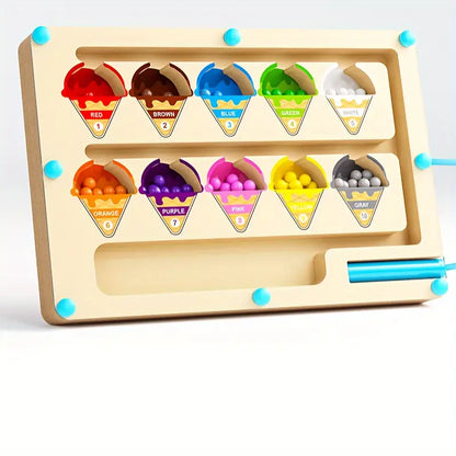 Magnetic Ice Maze Puzzle - Colorful Educational Toy for Kids 3+