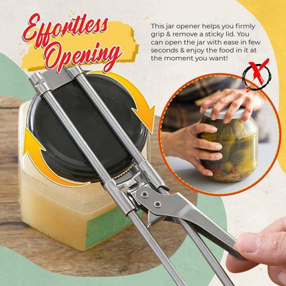 Versatile Bottle and Jar Opener with Adjustable Grip