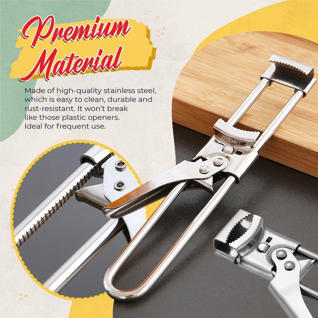 Versatile Bottle and Jar Opener with Adjustable Grip
