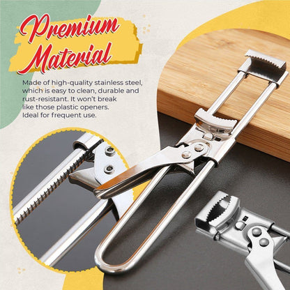 Versatile Bottle and Jar Opener with Adjustable Grip
