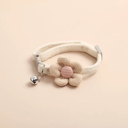 Floral Adjustable Cat Collar for Stylish Comfort